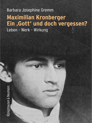 cover image of Maximilian Kronberger. Ein ›Gott  und doch vergessen?